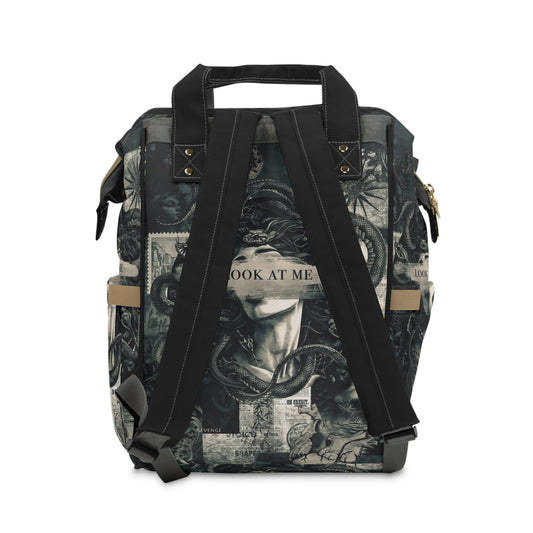 Stylish Multifunctional Diaper Backpack - Bold Design for Modern Parents