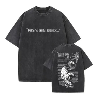 Christian Religious Jesus Forgive Them Father Vintage Washed T-shirt
