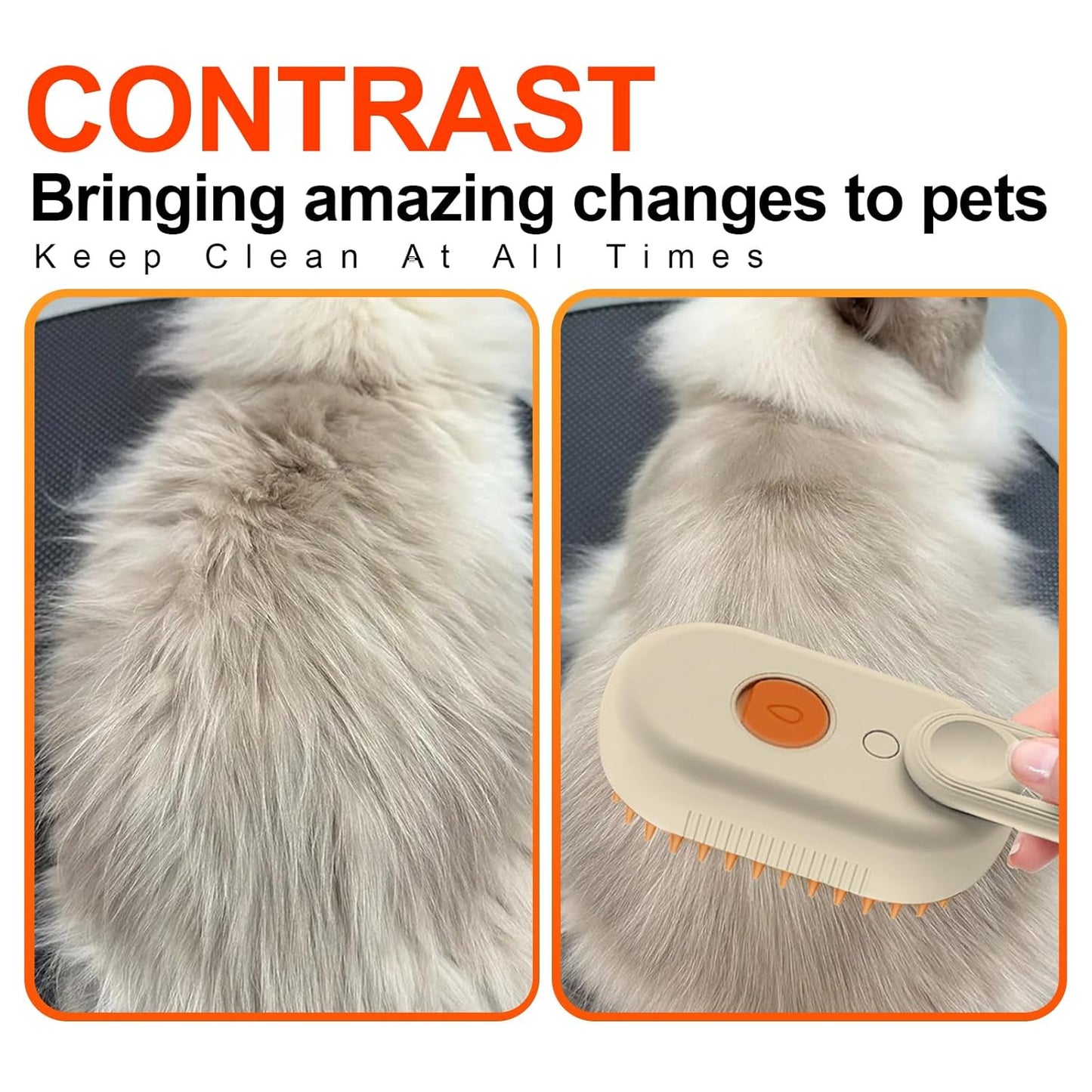 4-In-1 Steam Brush for Dogs & Cats - Pet Grooming Brush with Steam, Deshedding, Bath Spray & Massage, Professional Grooming Tool for Indoor Cats and Long/Short Hair Pets​​ (Green)