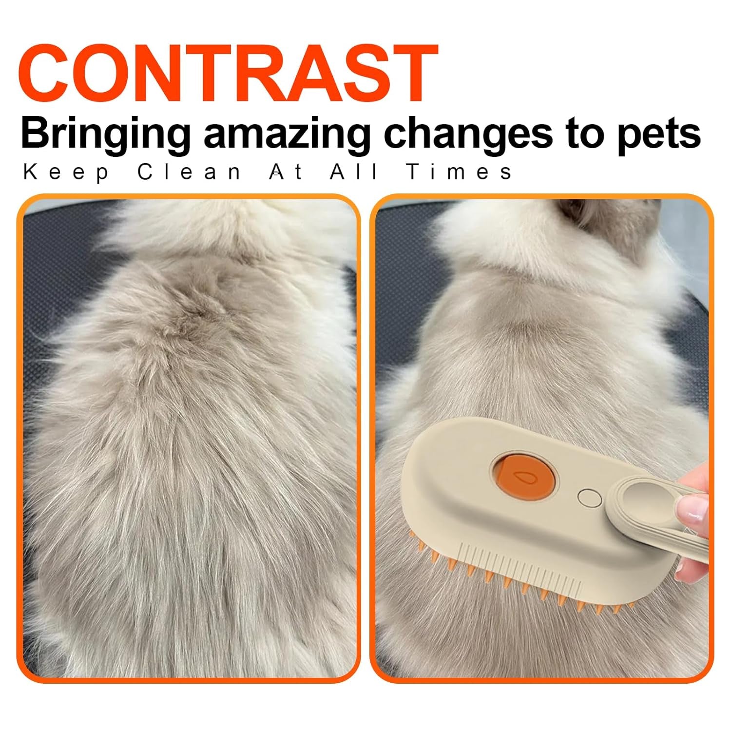 4-In-1 Steam Brush for Dogs & Cats - Pet Grooming Brush with Steam, Deshedding, Bath Spray & Massage, Professional Grooming Tool for Indoor Cats and Long/Short Hair Pets​​ (Green)