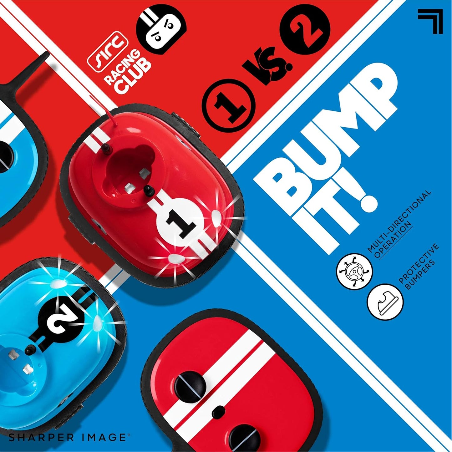 Road Rage Remote Control Cars, Mini RC Speed Ejector Bumper Cars, 2 Player Head to Head Battle Game with Ejecting Drivers, Sounds & Lights, Fun Indoor Kids Toys for Ages 6 and Up