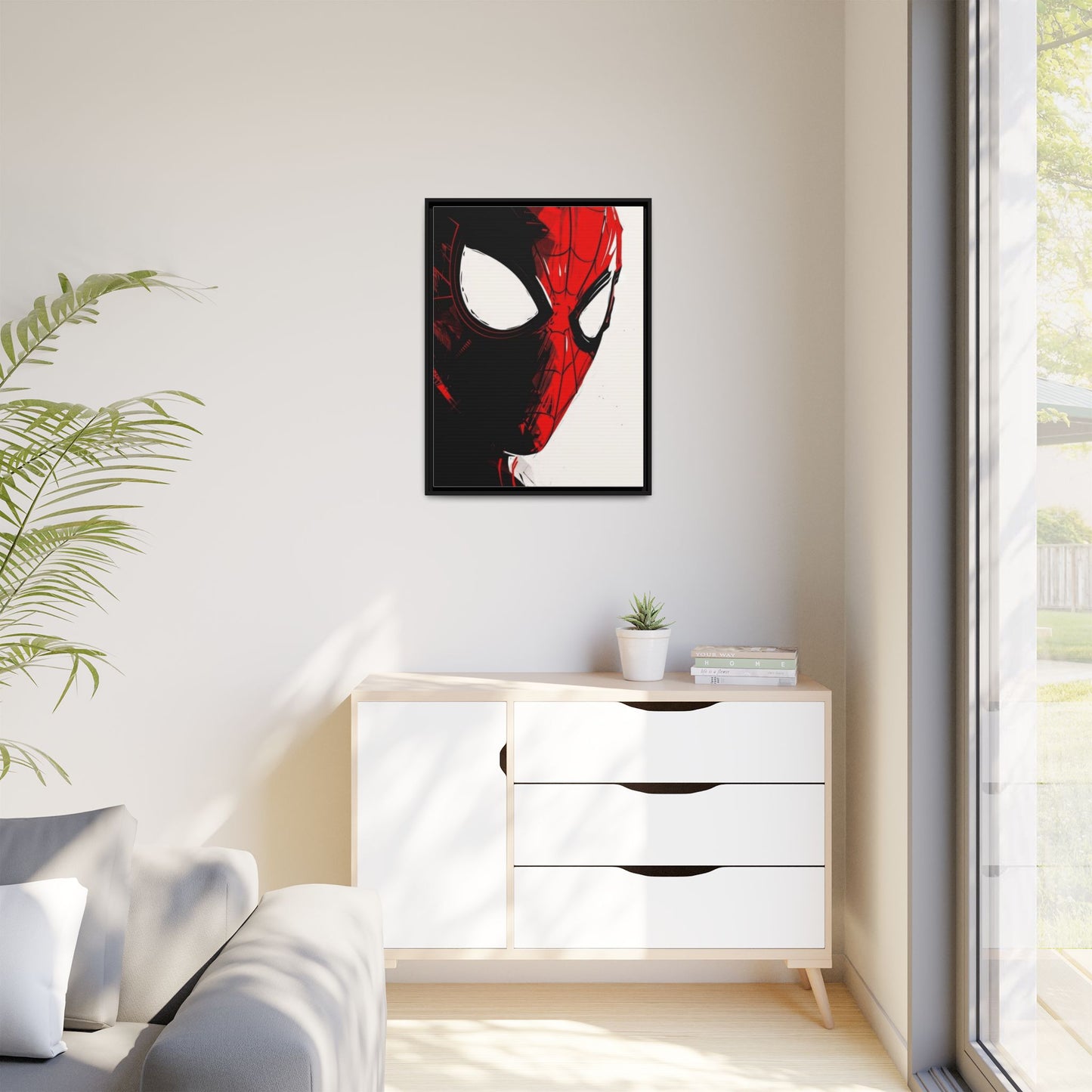 Spidey Matte Canvas, Framed (Multi-color)