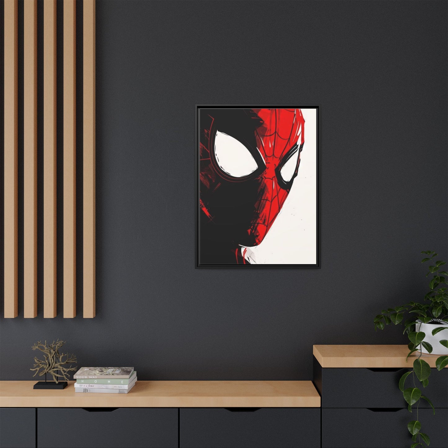 Spidey Matte Canvas, Framed (Multi-color)