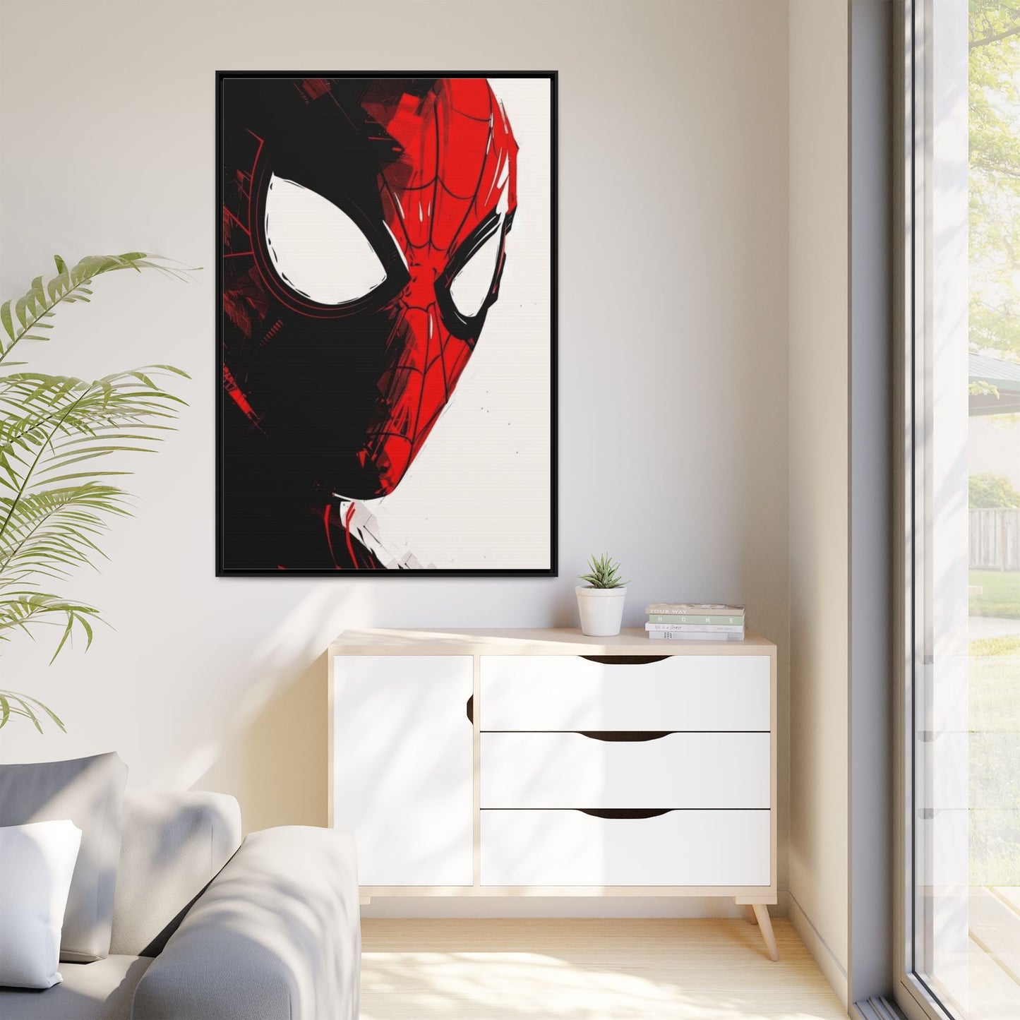 Spidey Matte Canvas, Framed (Multi-color)