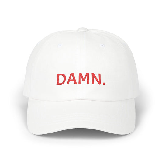 Damn Classic Dad Cap - Trendy White Baseball Hat for Casual Style