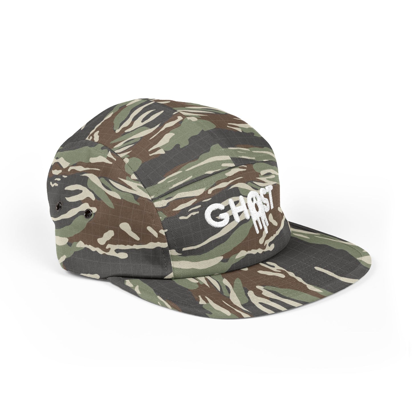 Ghost Embroidered 5 Panel Cap - Urban Style Hat for Trendsetters