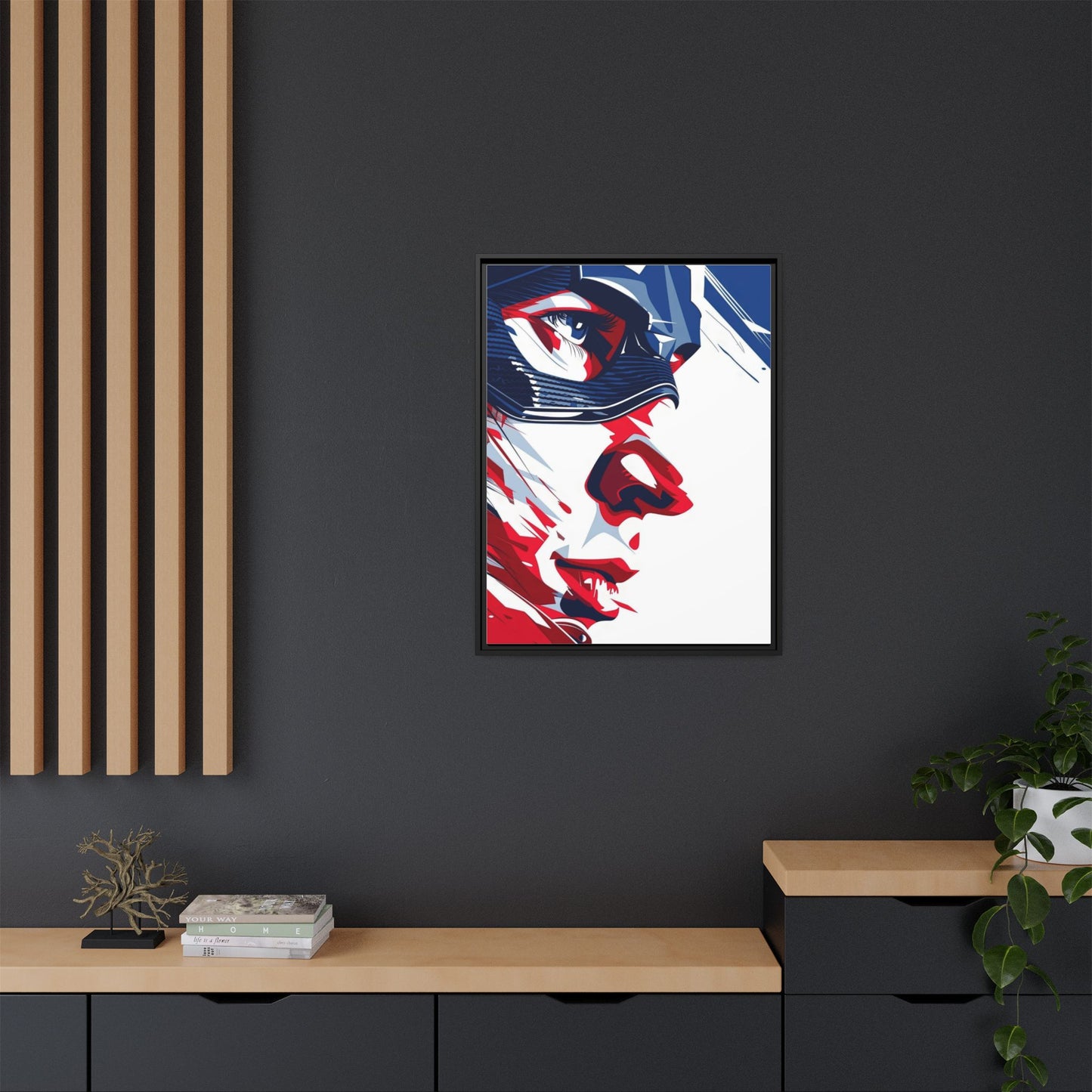 Superhero Matte Canvas, Framed (Multi-color)