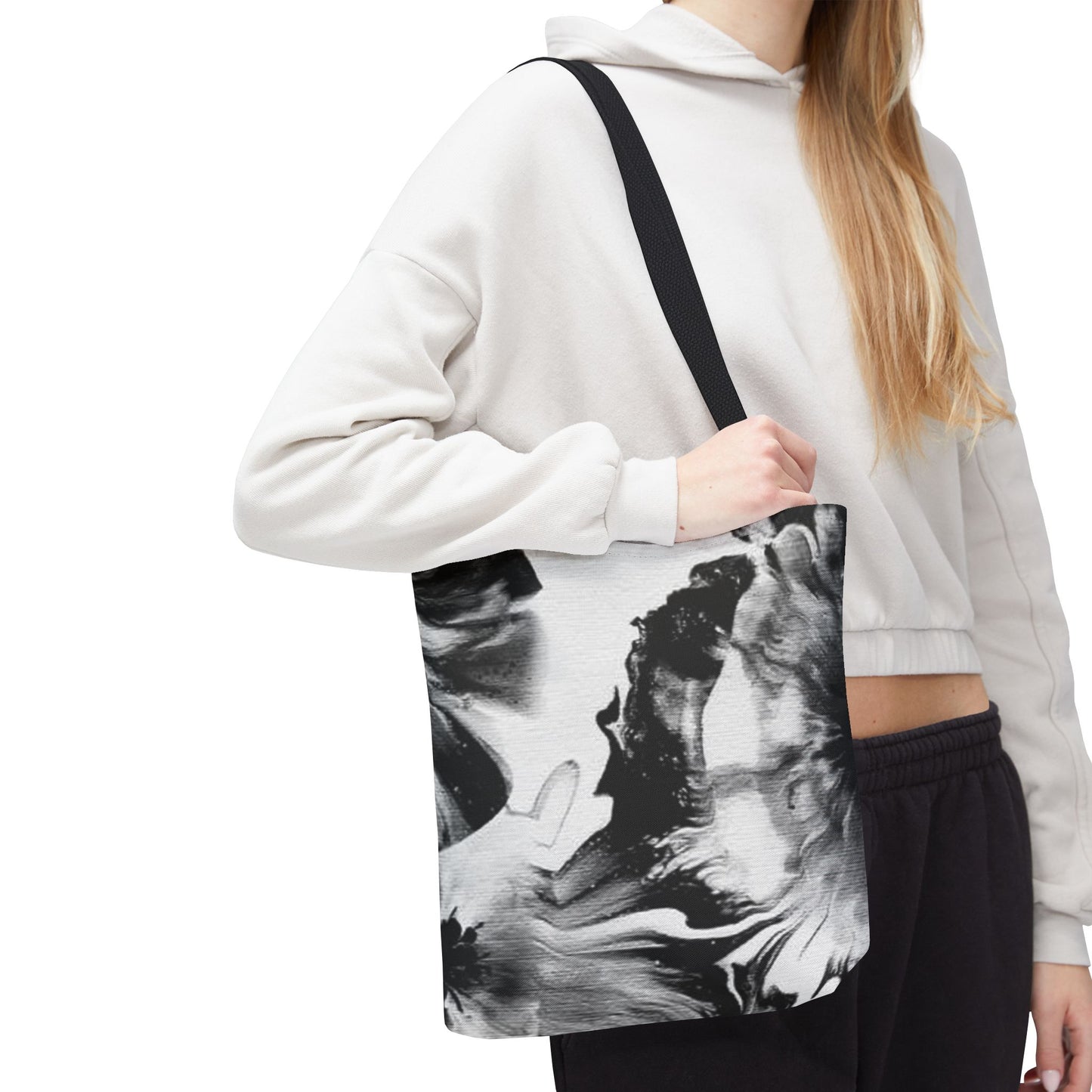 Abstract Floral Tote Bag - Stylish All-Over Print for Everyday Use