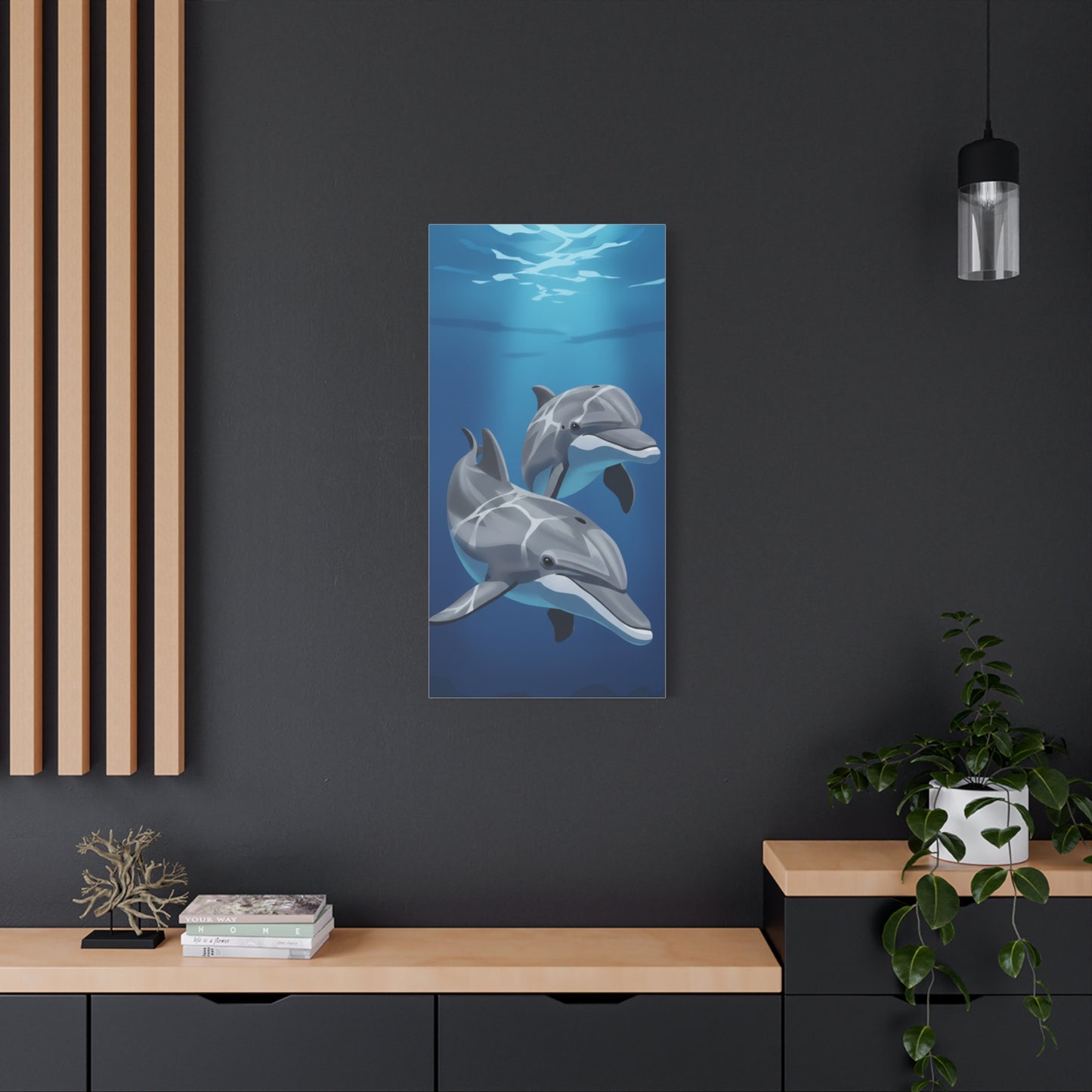 Classic dolphin Matte Canvas, Stretched, 1.25"