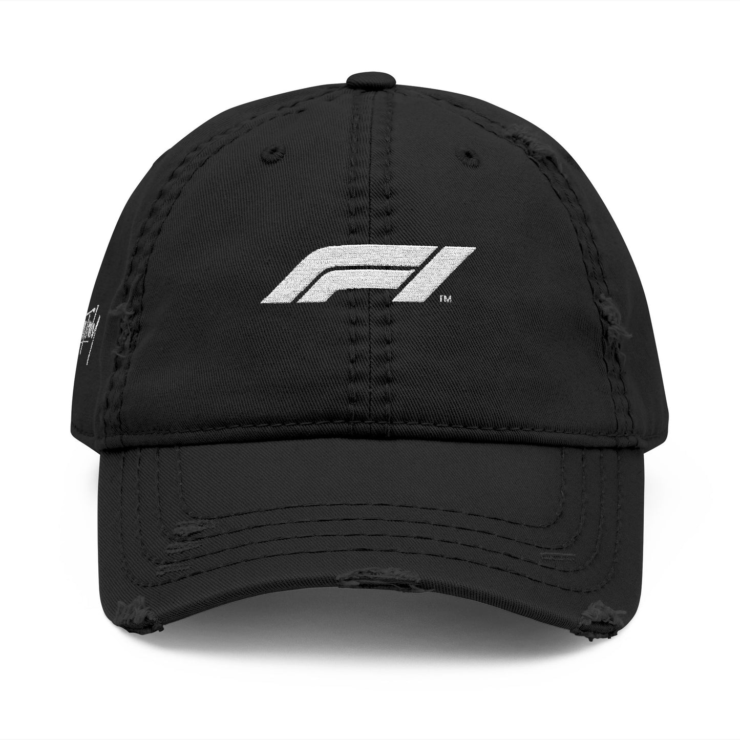 Distressed Dad Hat with F1 Embroidery – Casual Vintage Cap for Racing Fans