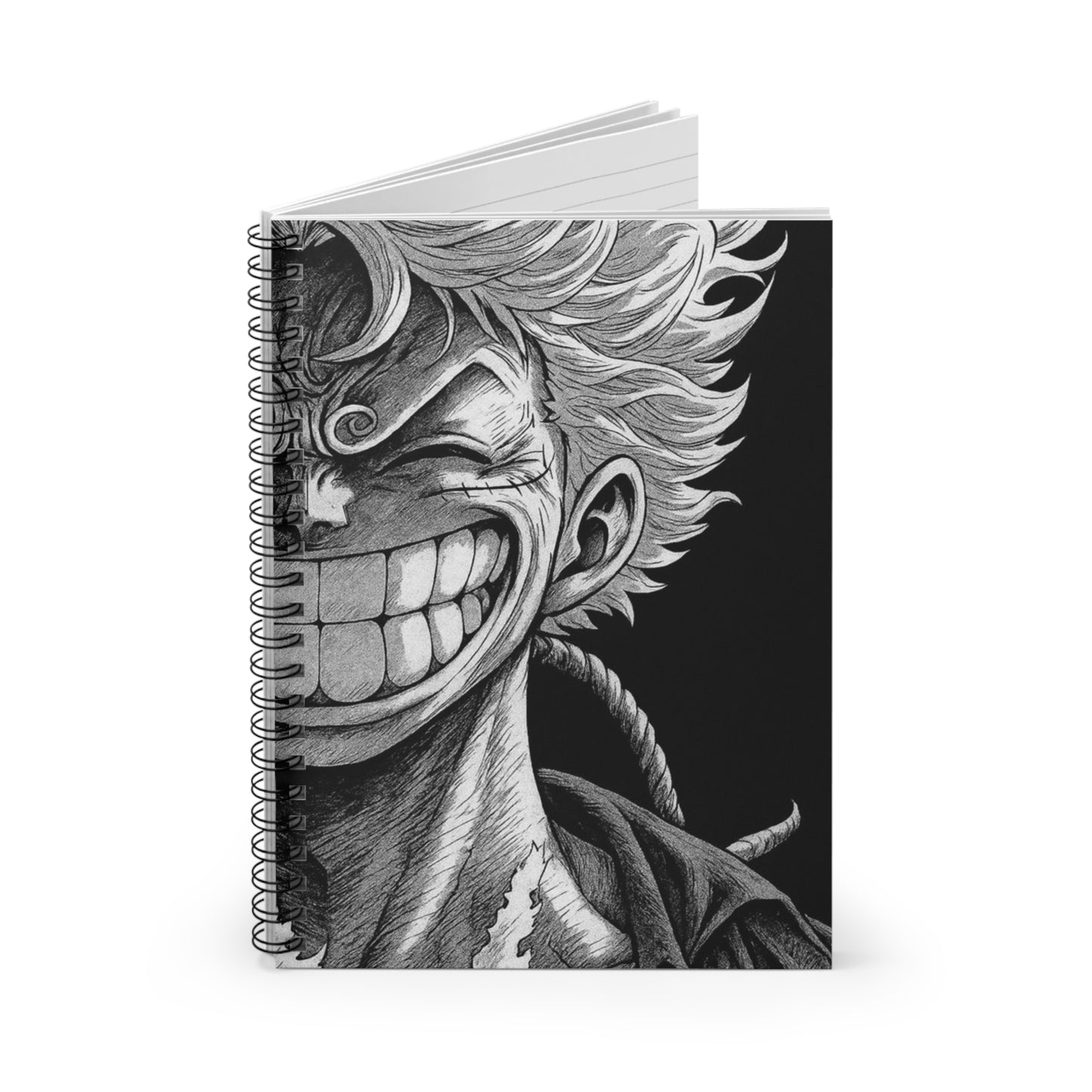 Anime-Inspired Spiral Notebook – Ruled Line with Bold Character Design