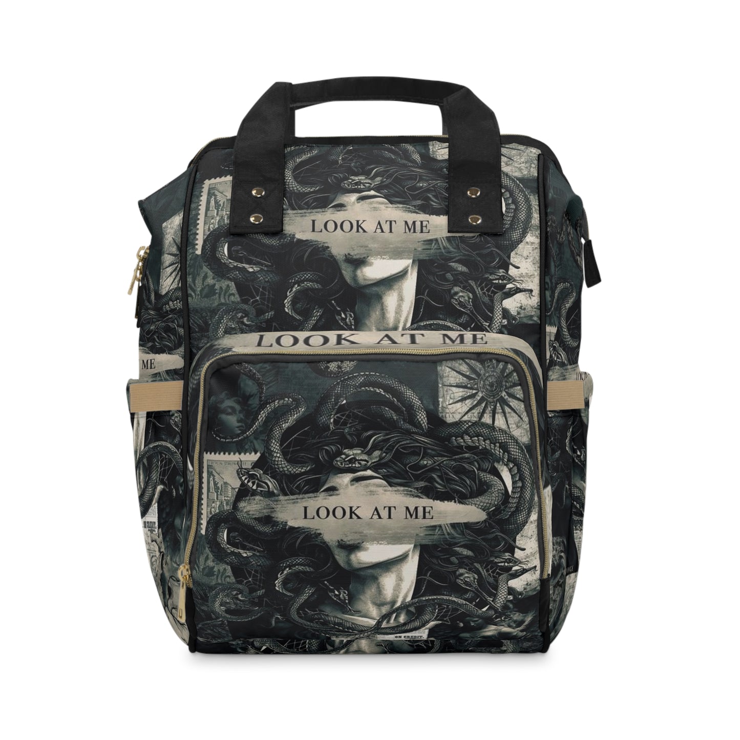 Stylish Multifunctional Diaper Backpack - Bold Design for Modern Parents