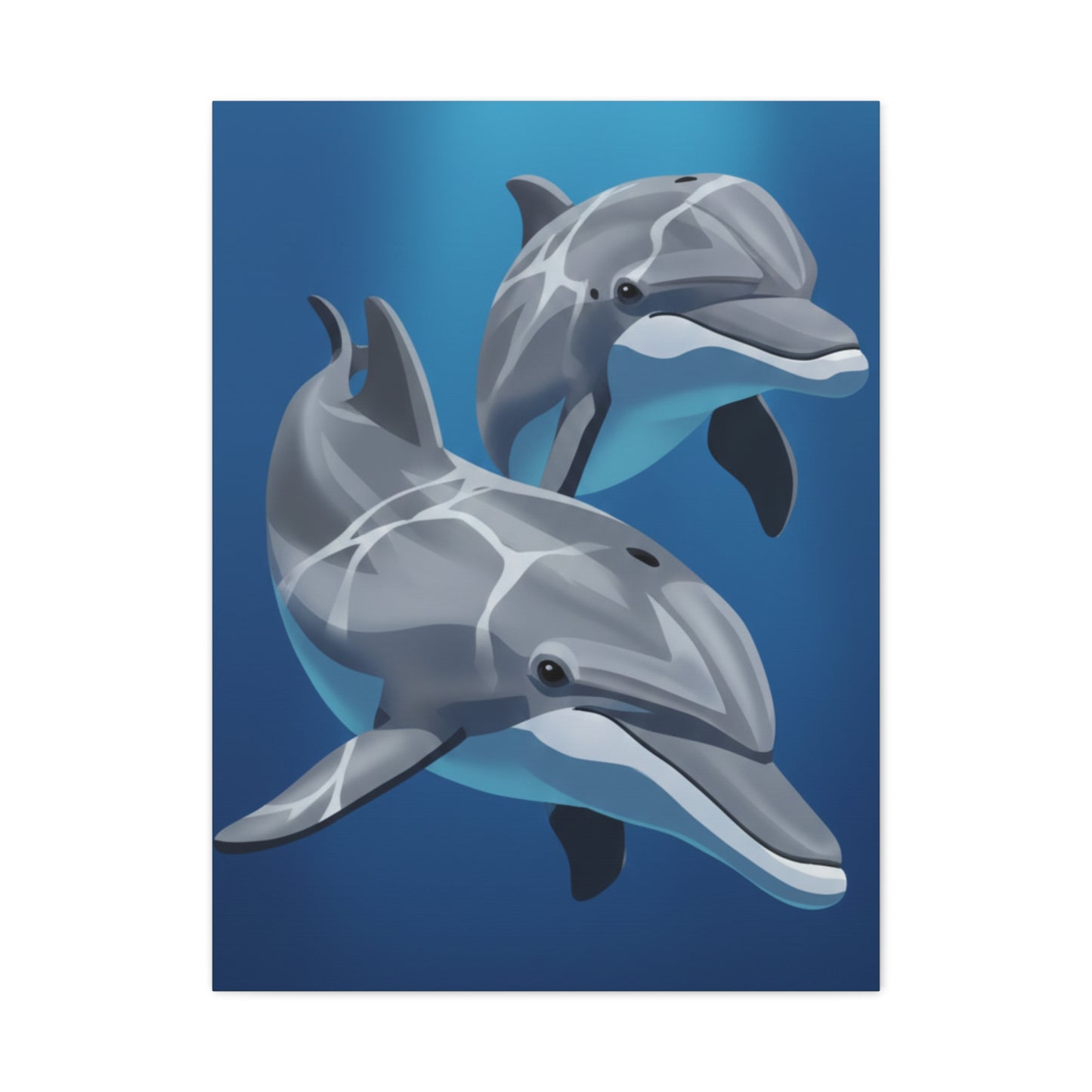 Classic dolphin Matte Canvas, Stretched, 1.25"