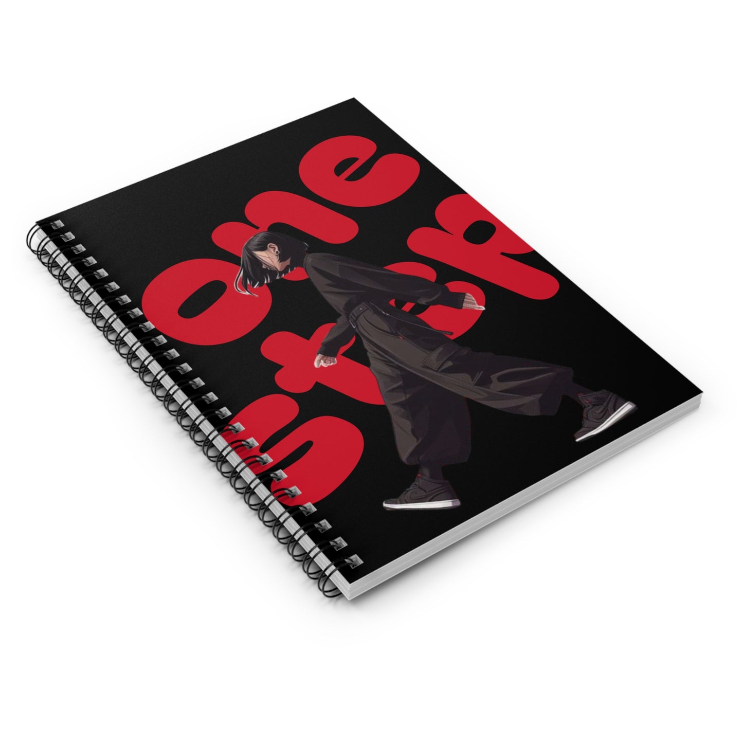 One Step Spiral Notebook - Stylish Ruled Lines for Creative Minds