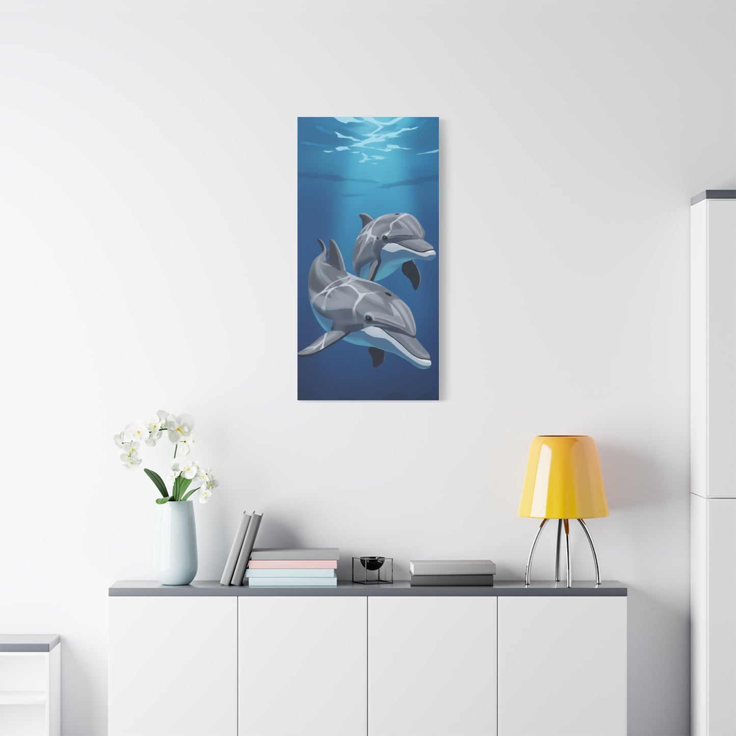 Classic dolphin Matte Canvas, Stretched, 1.25"