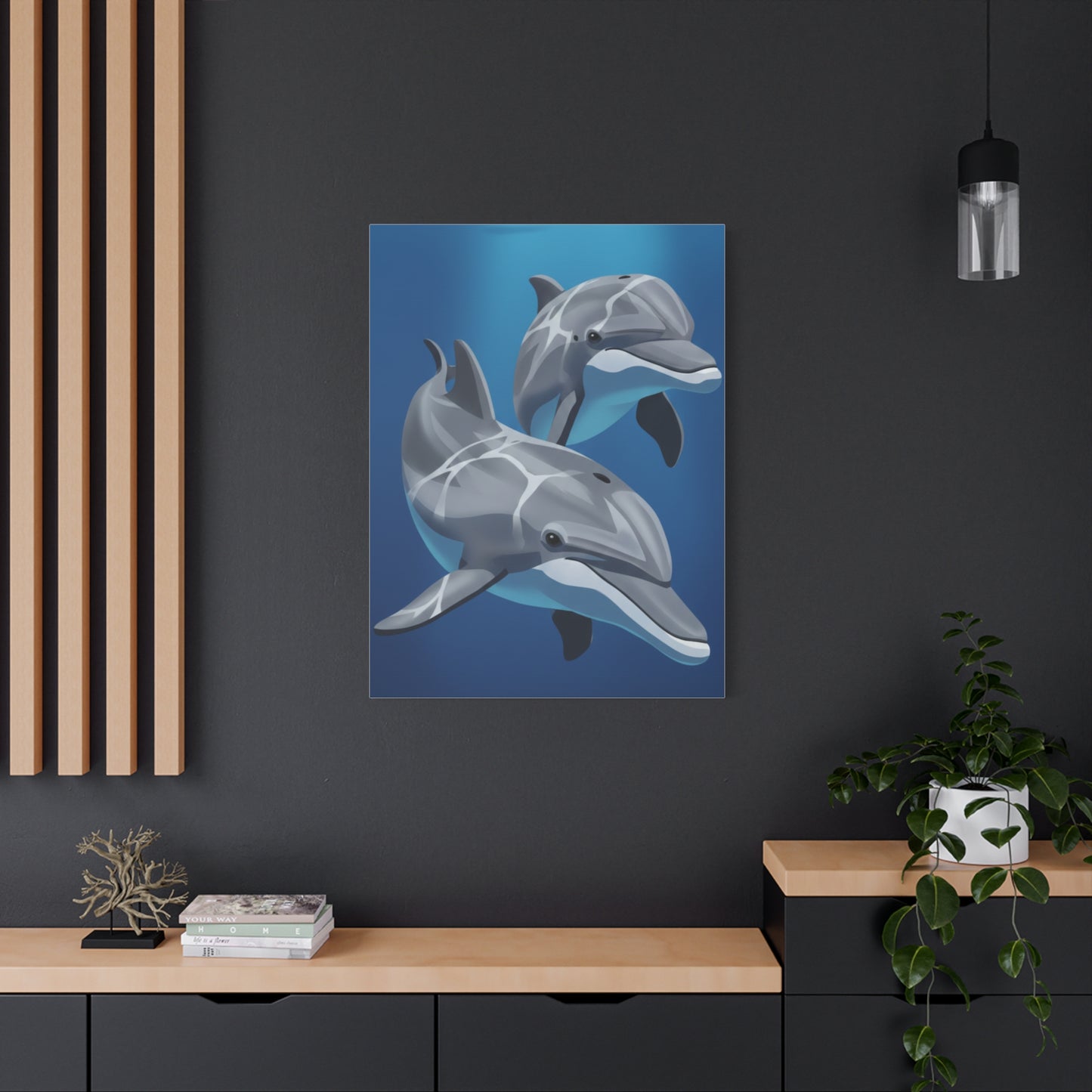 Classic dolphin Matte Canvas, Stretched, 1.25"