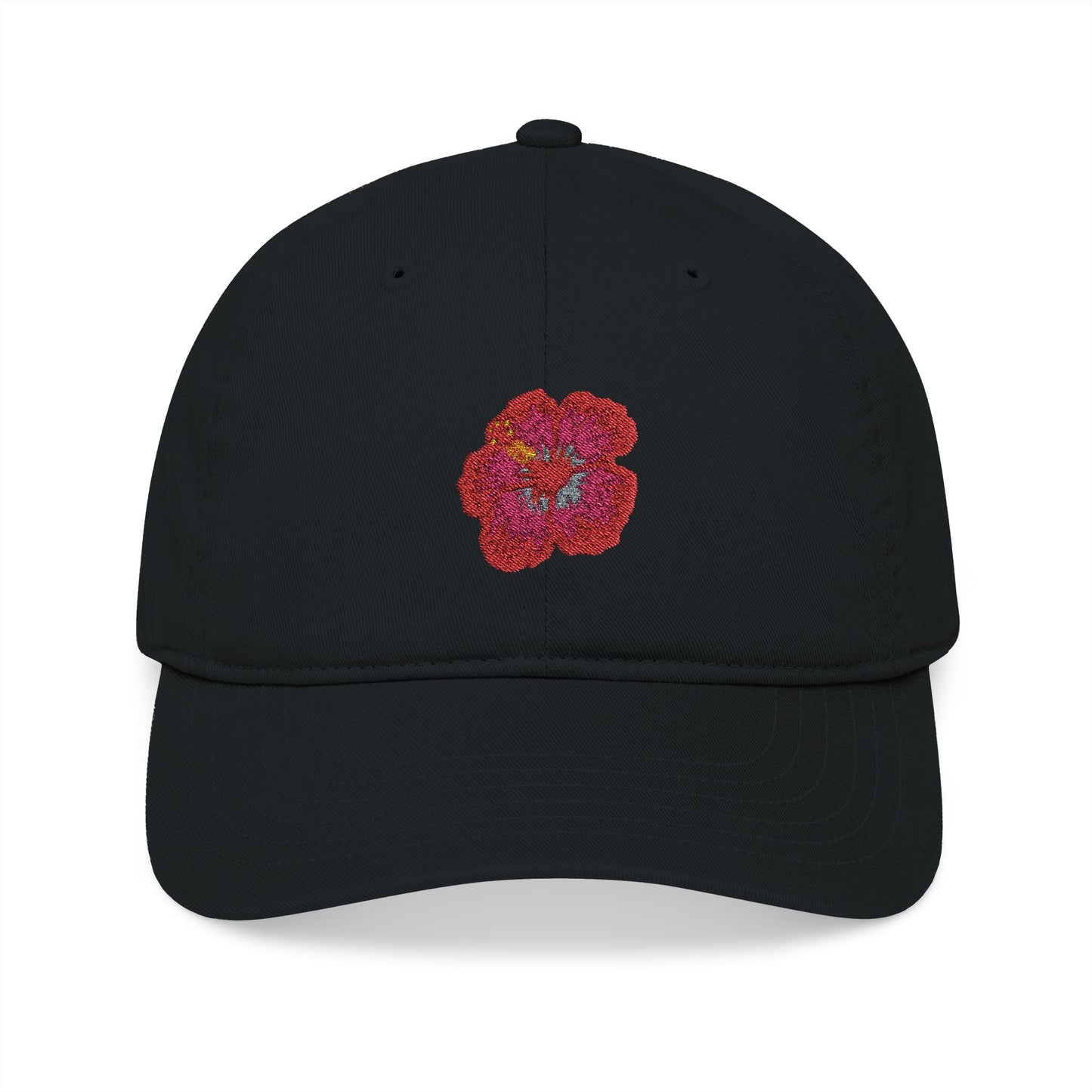 Embroidered Floral Organic Baseball Cap