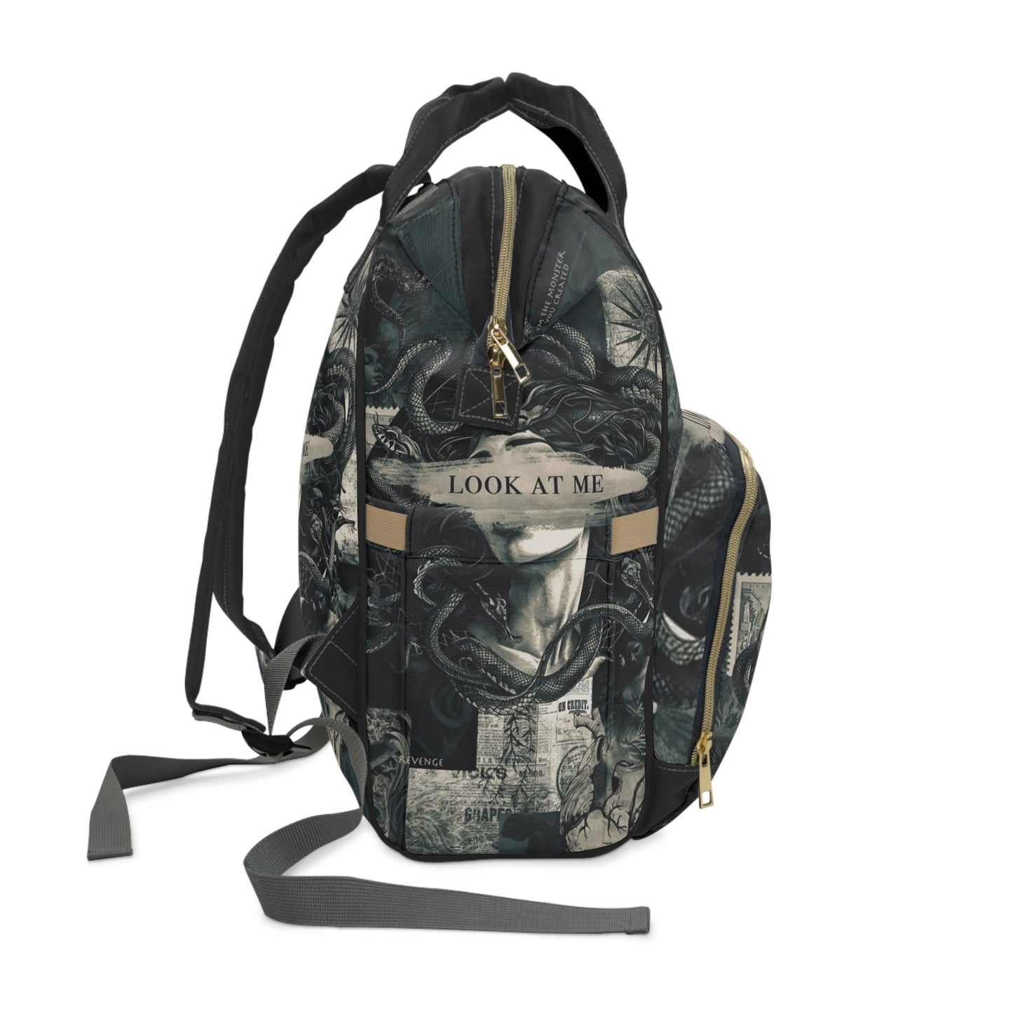 Stylish Multifunctional Diaper Backpack - Bold Design for Modern Parents