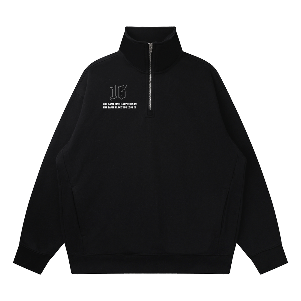 Quarter-Zip Drop Shoulder Sweatshirt