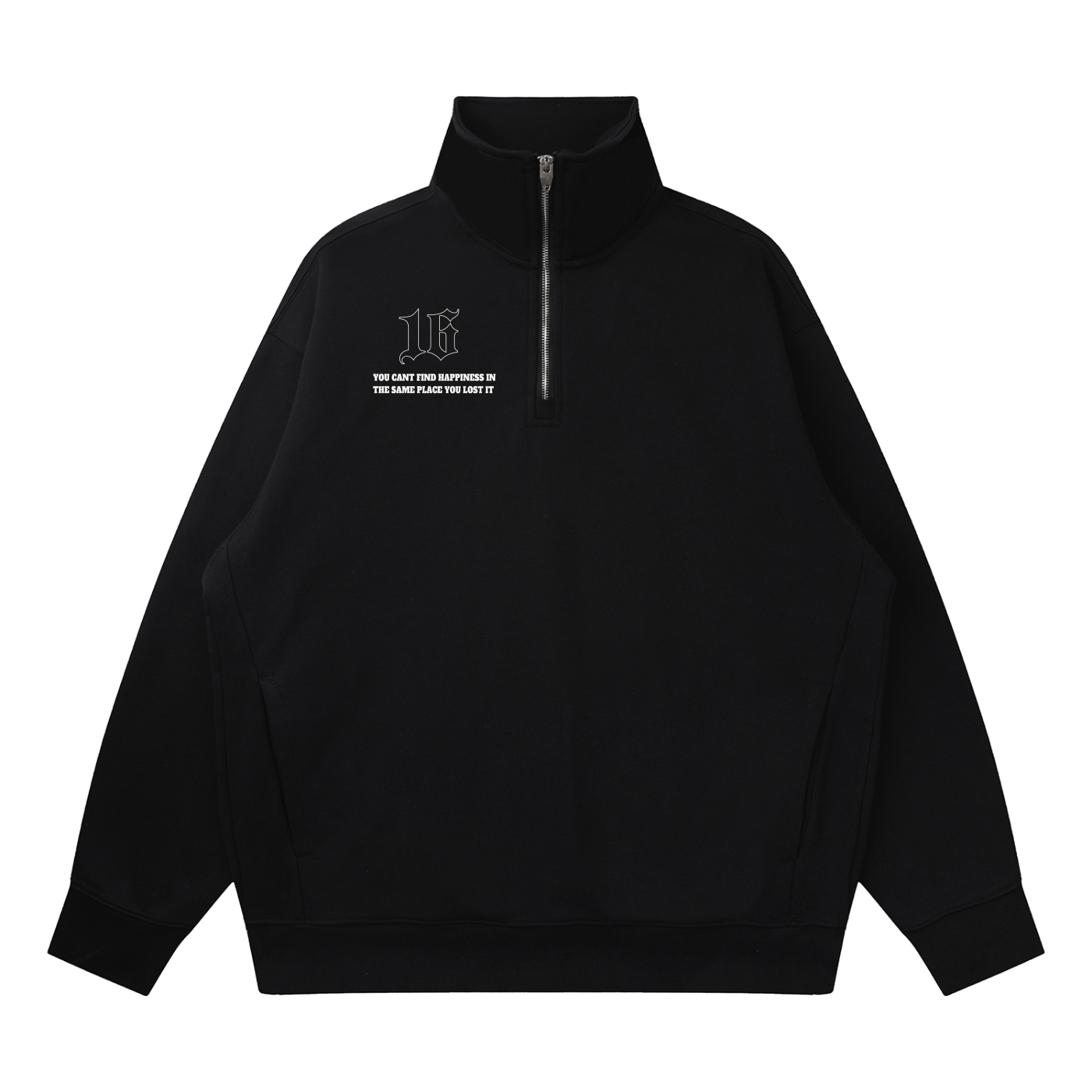 Quarter-Zip Drop Shoulder Sweatshirt