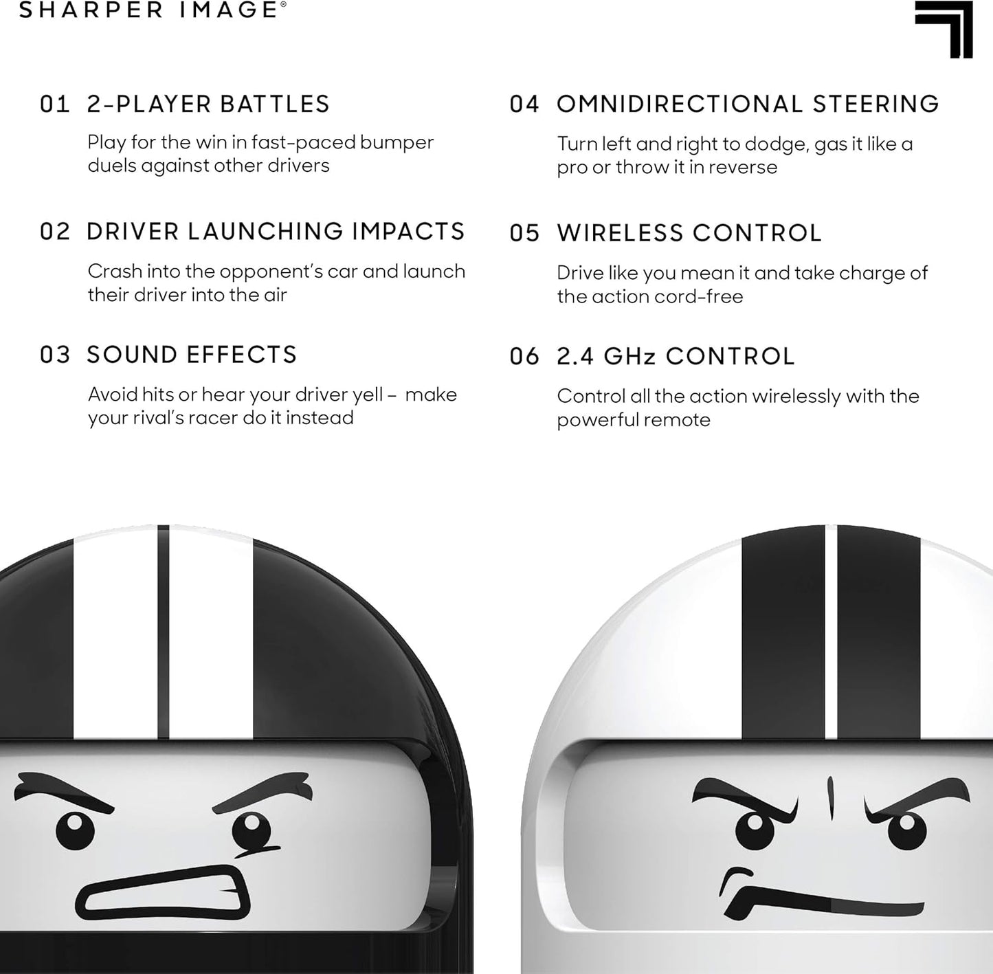 Road Rage Remote Control Cars, Mini RC Speed Ejector Bumper Cars, 2 Player Head to Head Battle Game with Ejecting Drivers, Sounds & Lights, Fun Indoor Kids Toys for Ages 6 and Up