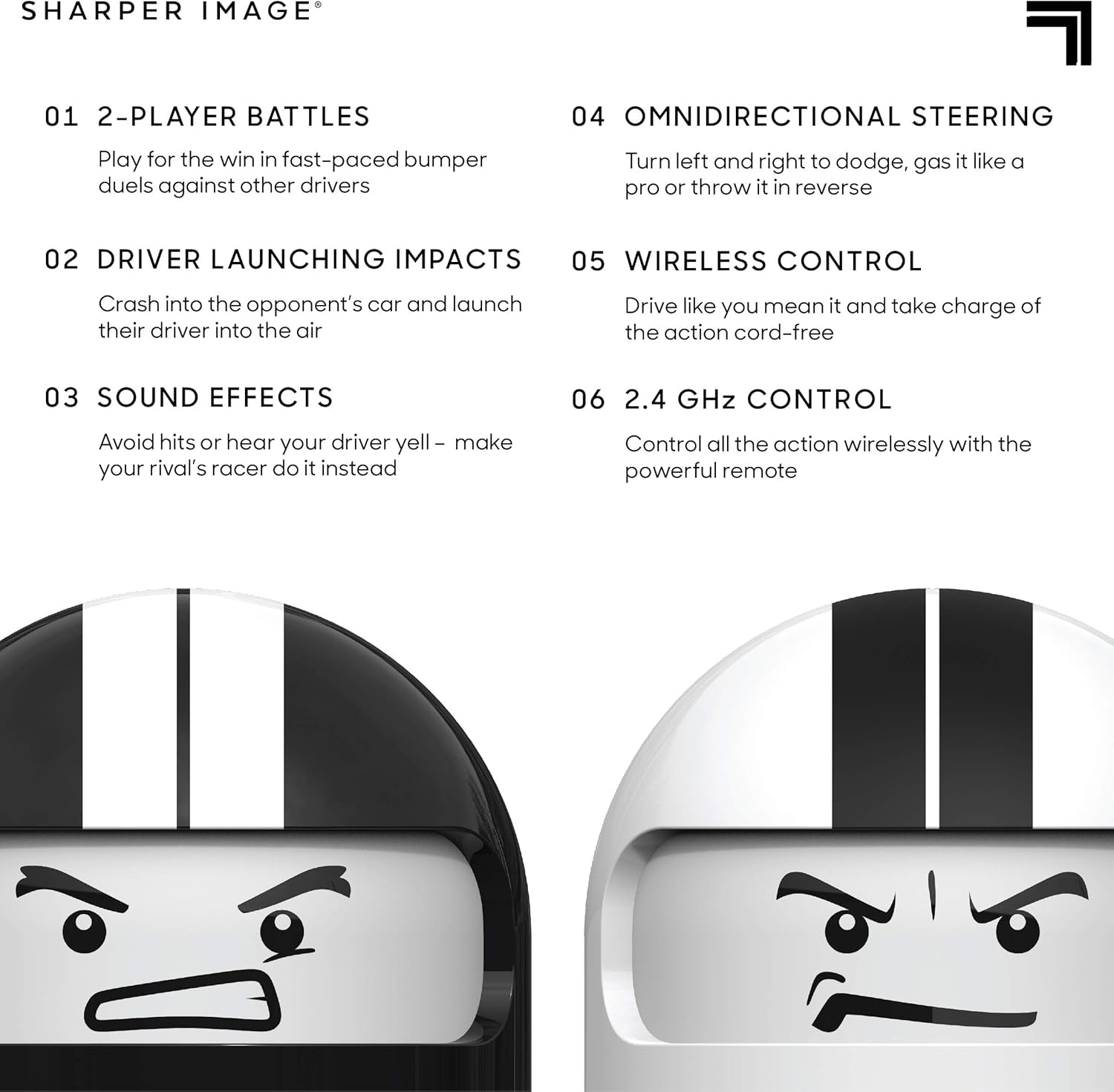 Road Rage Remote Control Cars, Mini RC Speed Ejector Bumper Cars, 2 Player Head to Head Battle Game with Ejecting Drivers, Sounds & Lights, Fun Indoor Kids Toys for Ages 6 and Up