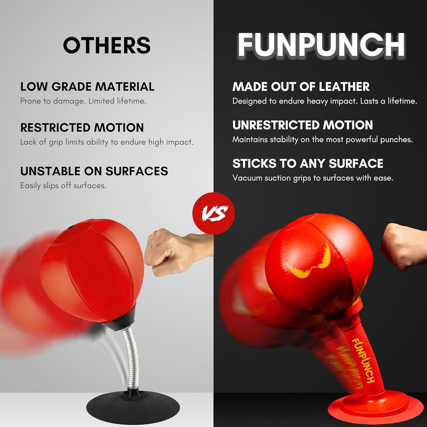Rage Bag, Desktop Punching Bag | Desk Punching Bag Stress Relief, Fun Punch Rage Bag by Fun Punch Punching Bags