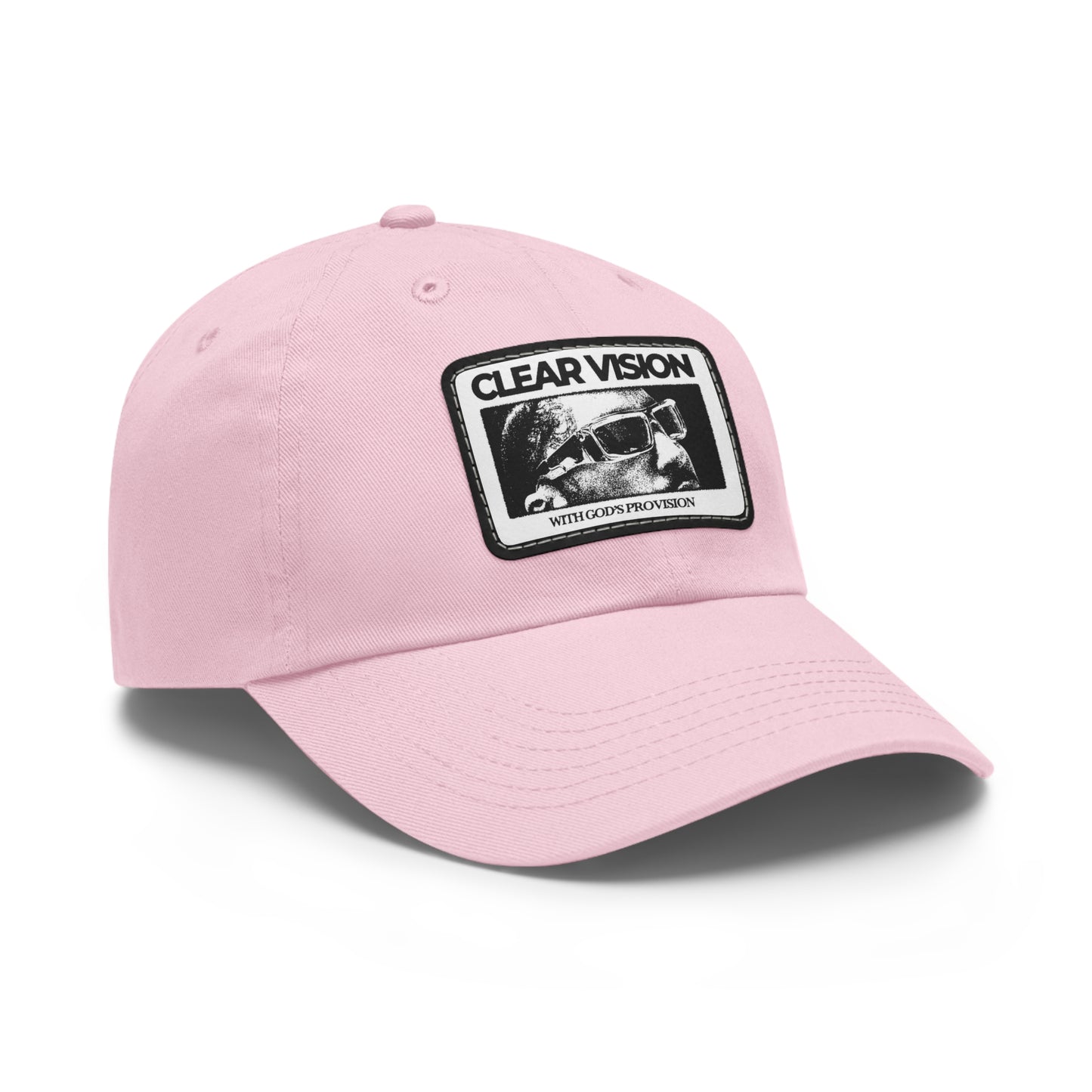 Stylish Dad Hat with Leather Patch - Clear Vision
