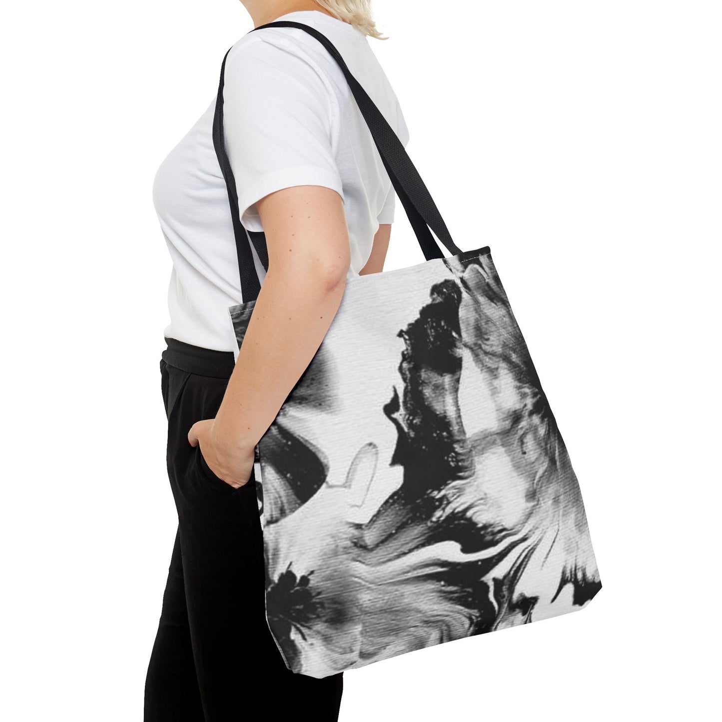 Abstract Floral Tote Bag - Stylish All-Over Print for Everyday Use