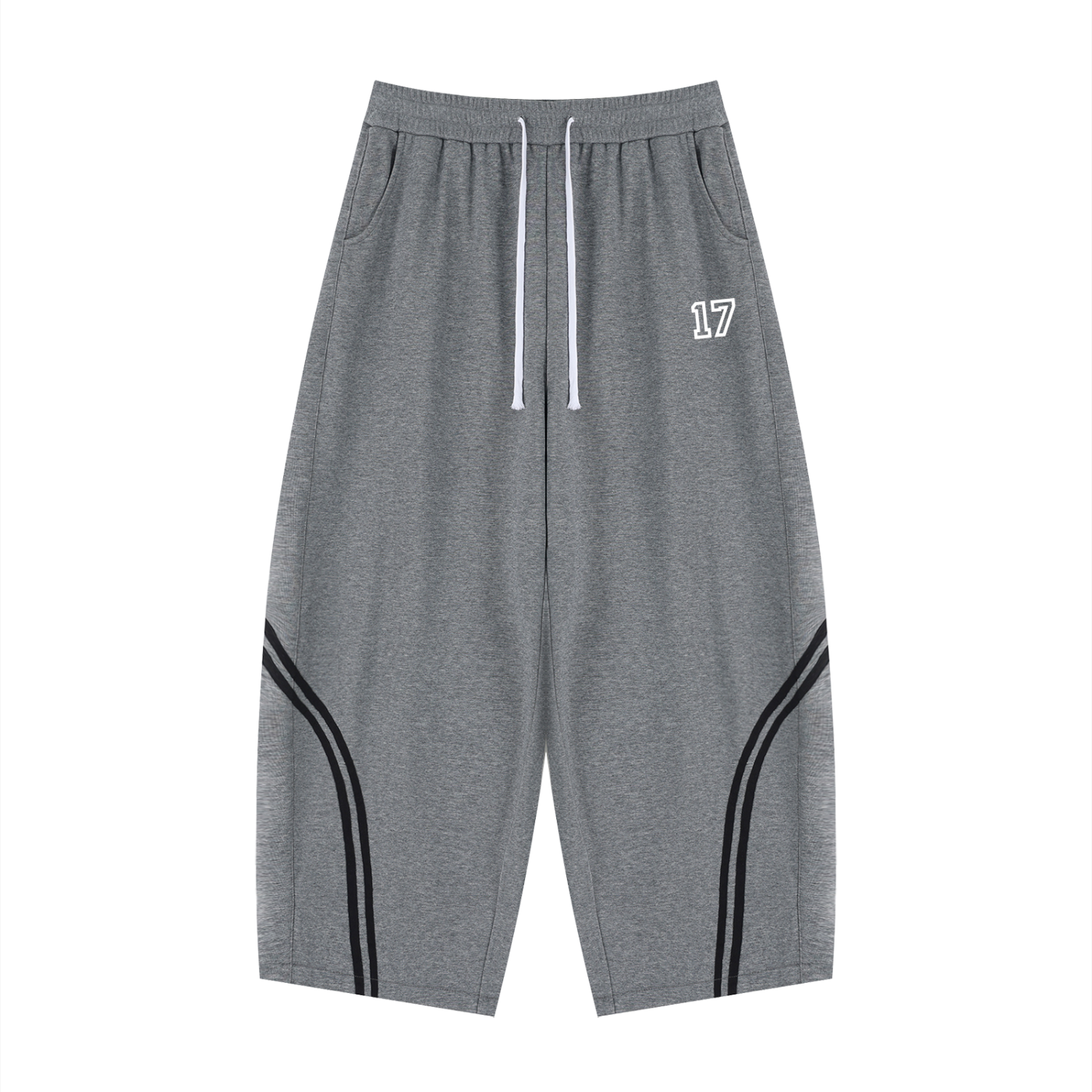 Unisex Wide Leg Piping Sweatpants