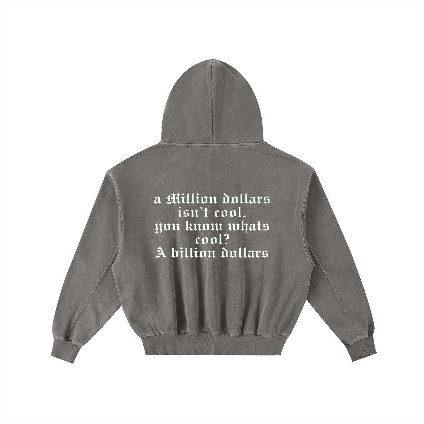 Frayed Enzyme Washed Fleece Hoodie