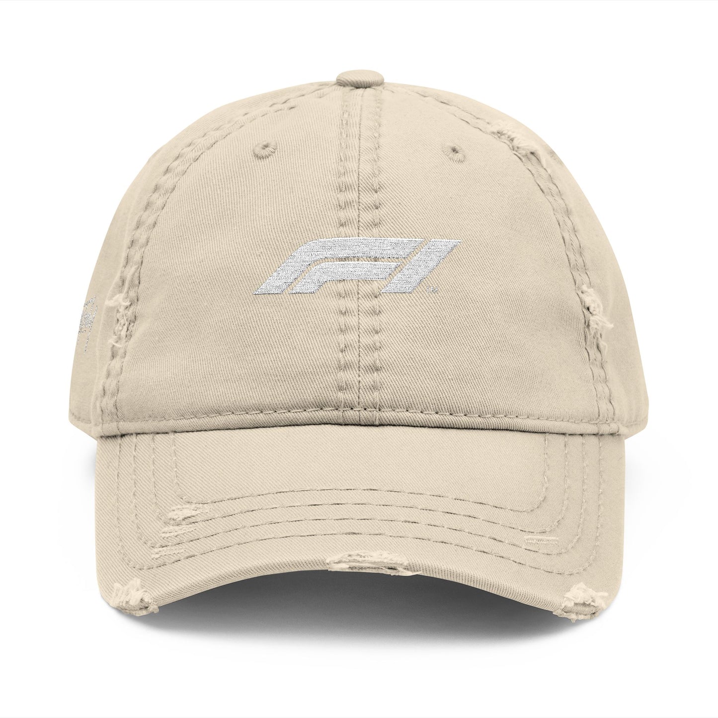 Distressed Dad Hat with F1 Embroidery – Casual Vintage Cap for Racing Fans