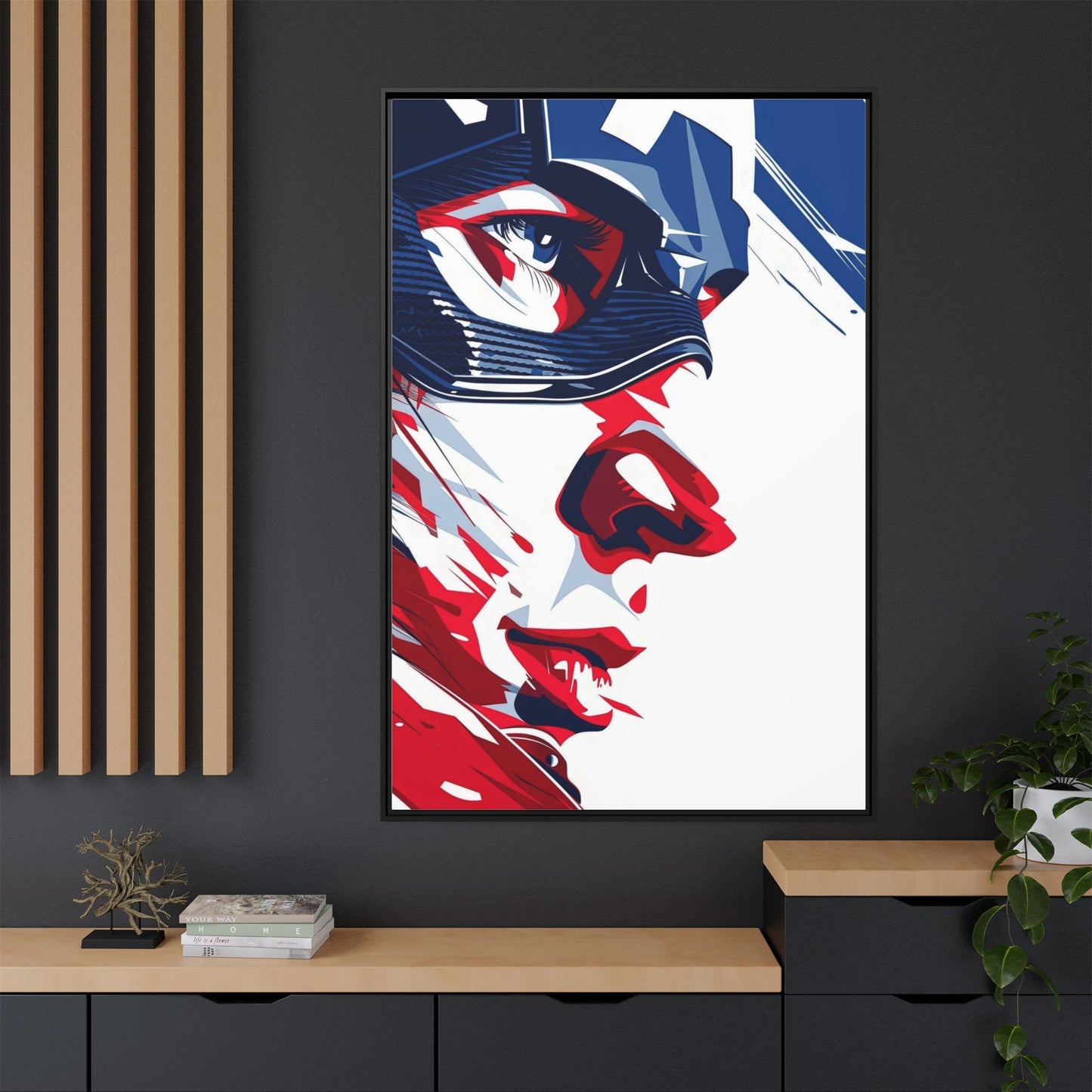 Superhero Matte Canvas, Framed (Multi-color)