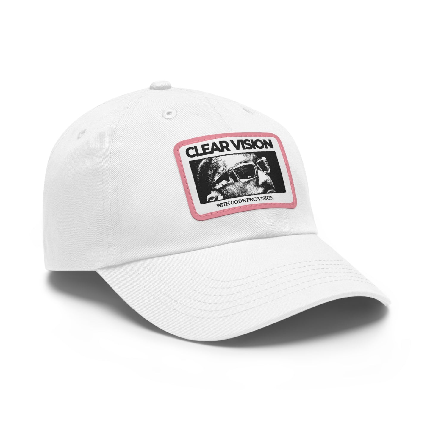 Stylish Dad Hat with Leather Patch - Clear Vision