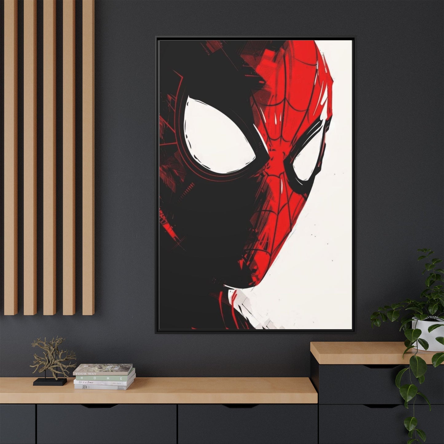 Spidey Matte Canvas, Framed (Multi-color)