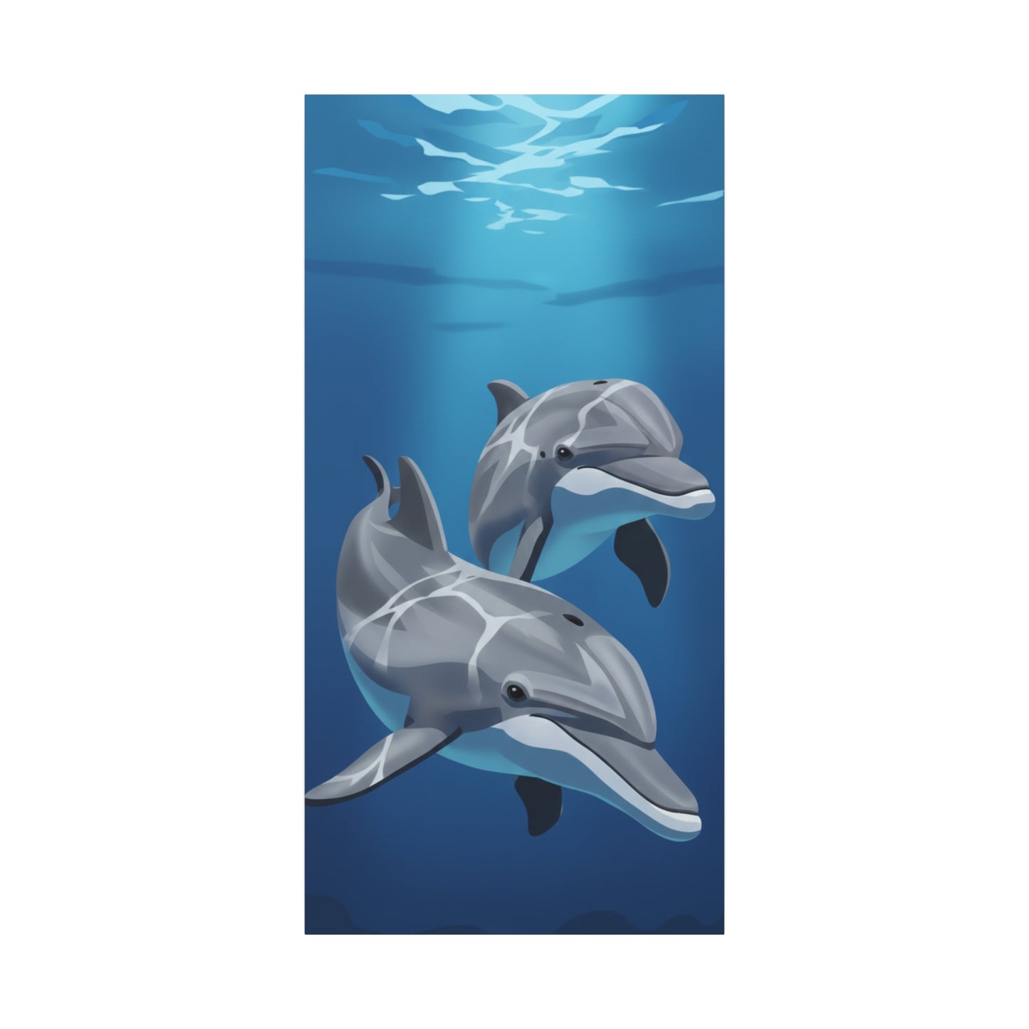 Classic dolphin Matte Canvas, Stretched, 1.25"