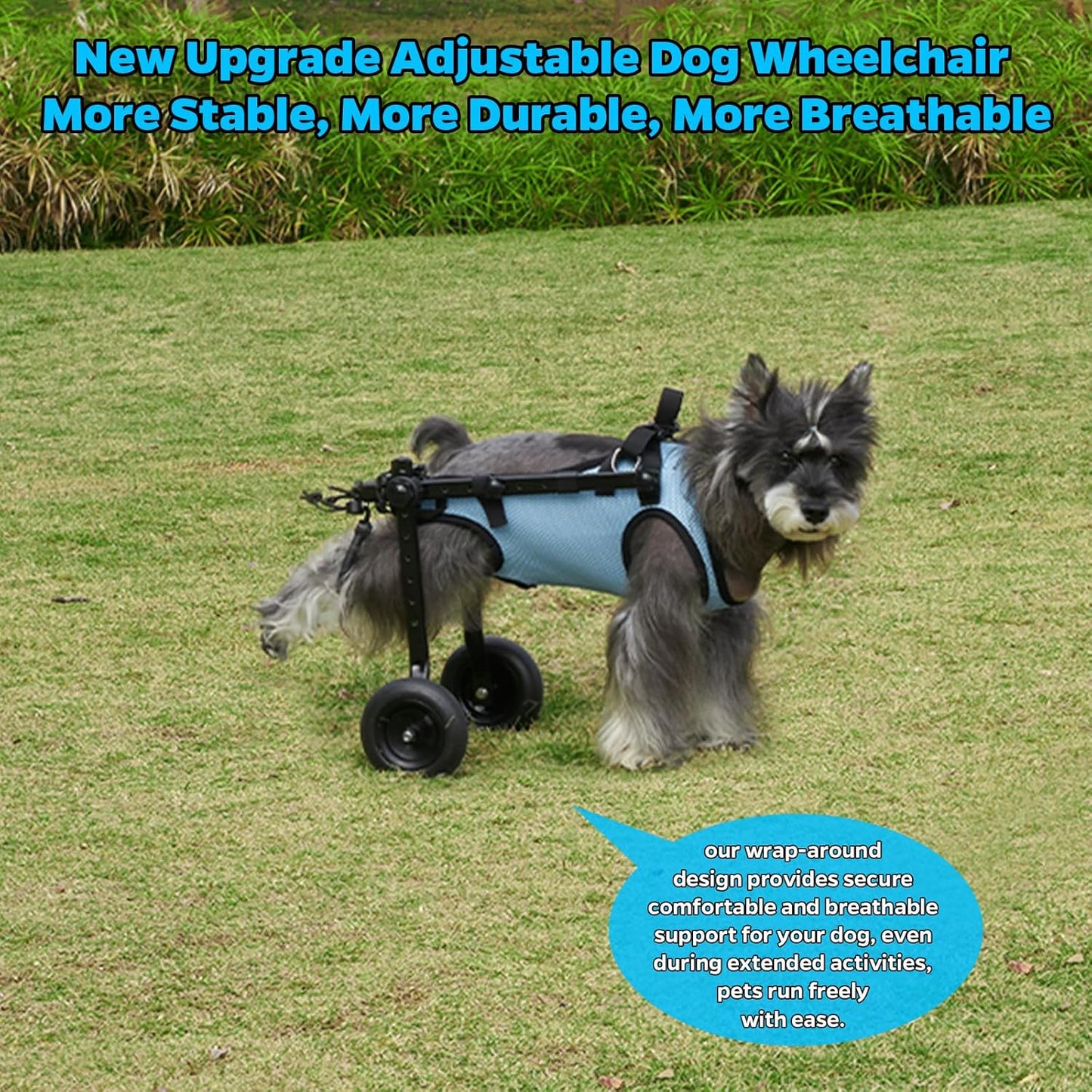 Dog Wheelchair for Back Legs, Dog Wheelchair Cart, Doggy/Cat Wheelchairs with Disabled Hind Legs Walking, Mobility Aids for Small Pets Hind Limbs, Dogs Carts with Wheels, Light Weight,S