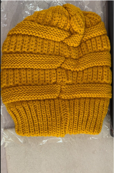 Hats Women's Protective Hairstyles, Warm Woolen Knit Satin Hats