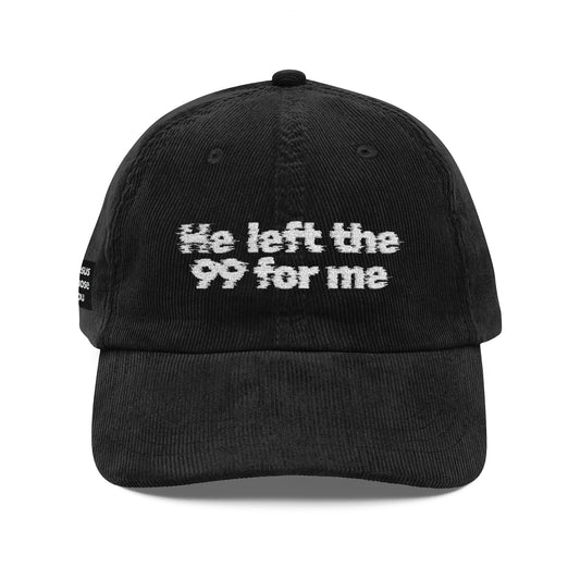 Vintage Corduroy Embroidered Cap - Faith-Inspired Hat