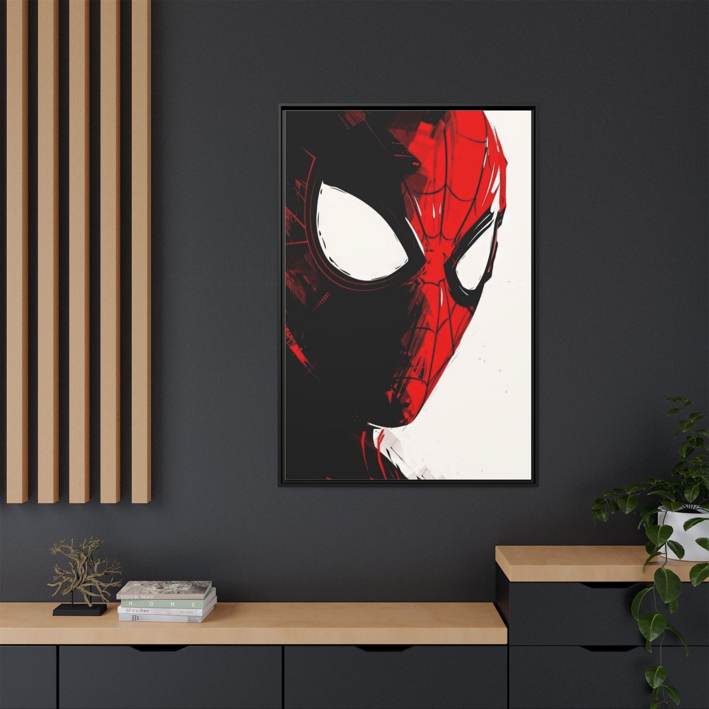 Spidey Matte Canvas, Framed (Multi-color)