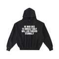 Frayed Enzyme Washed Fleece Hoodie