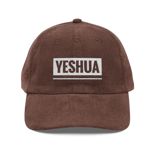 Embroidered Vintage Corduroy Cap - Yeshua Design