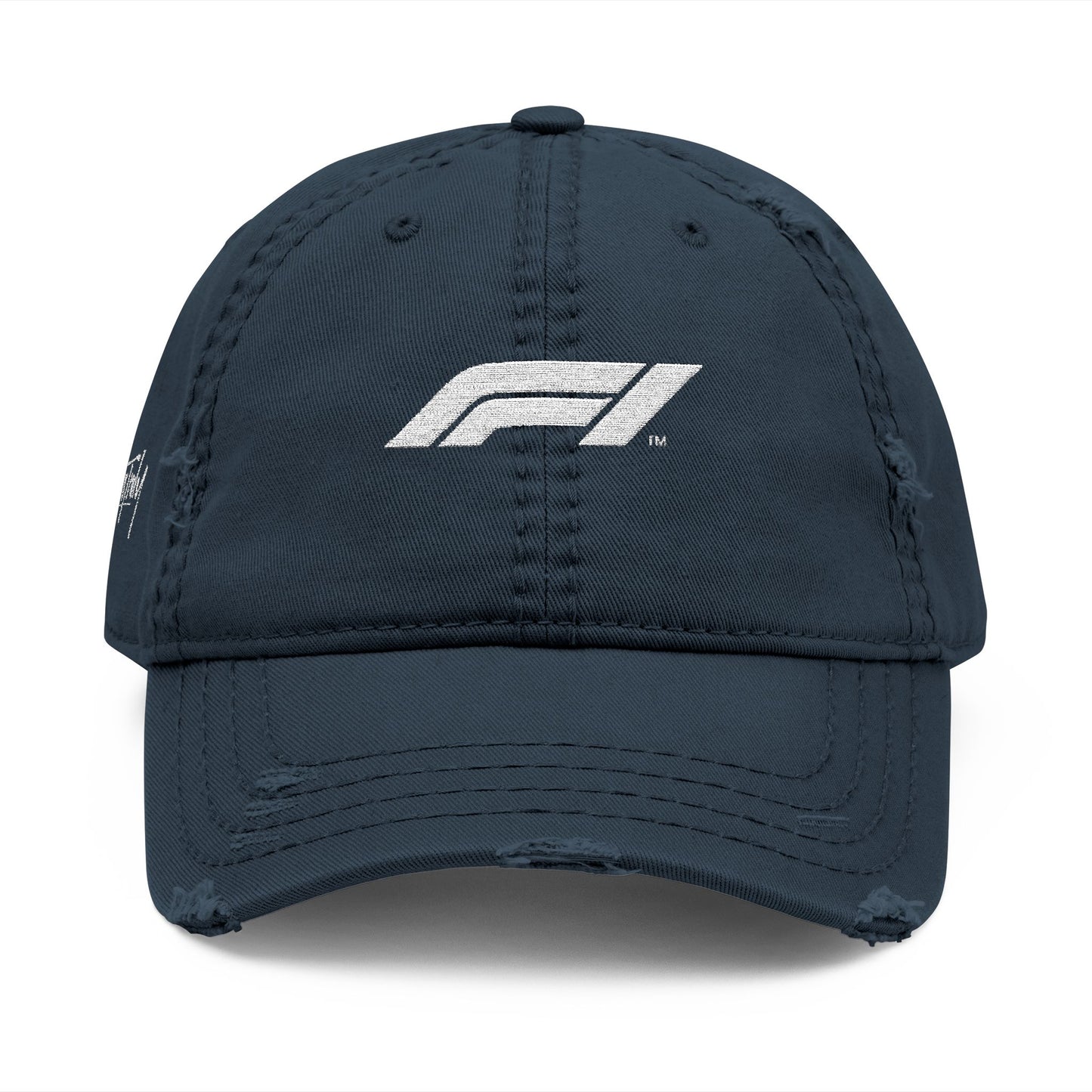 Distressed Dad Hat with F1 Embroidery – Casual Vintage Cap for Racing Fans