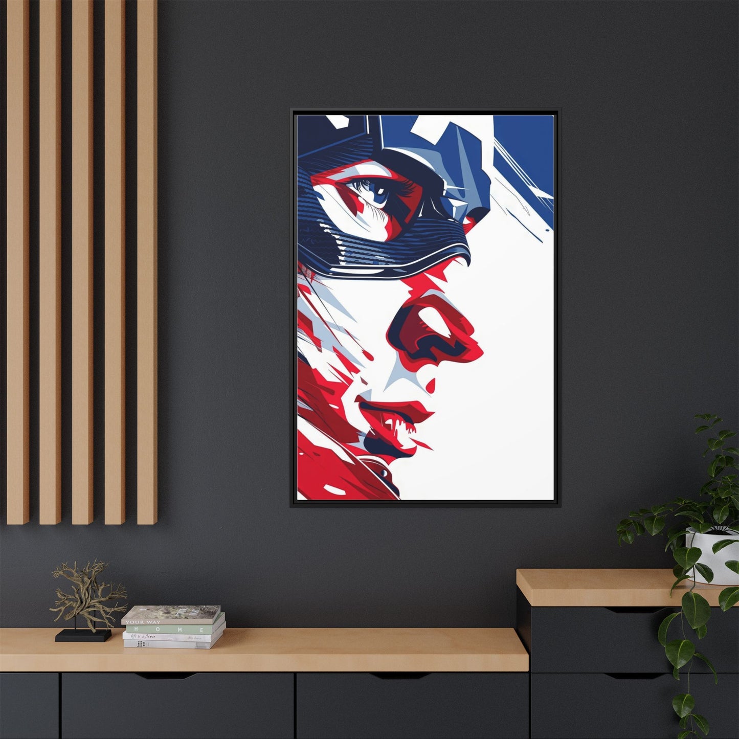 Superhero Matte Canvas, Framed (Multi-color)