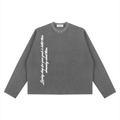 Unisex Vintage Wash Boxy  Waffle Raw Edge T-Shirt
