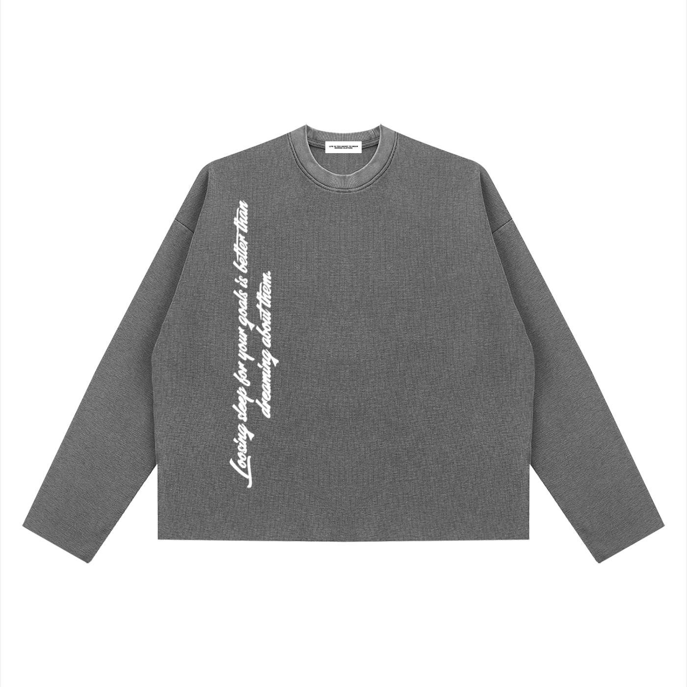 Unisex Vintage Wash Boxy  Waffle Raw Edge T-Shirt