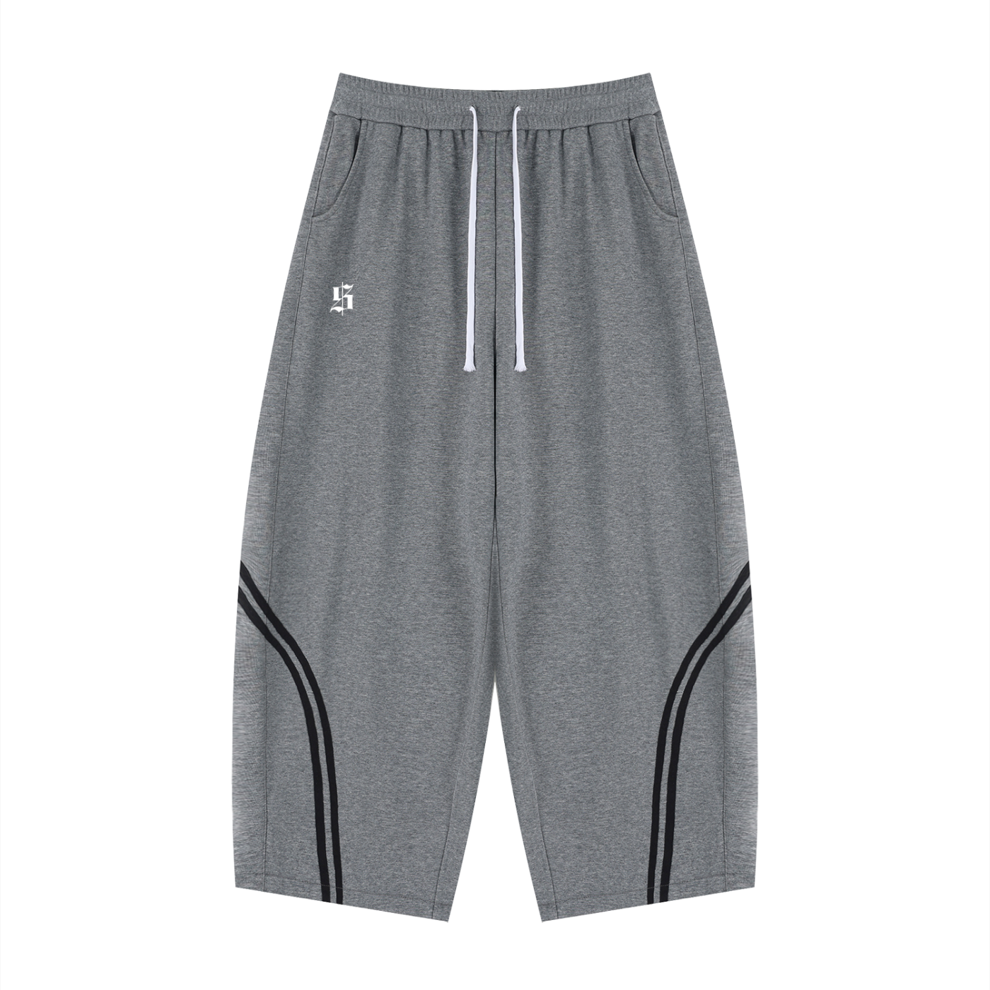 Unisex Wide Leg Piping Sweatpants