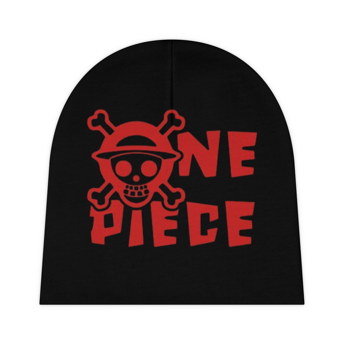 One Piece Baby Beanie - Black AOP Hat for Young Anime Fans