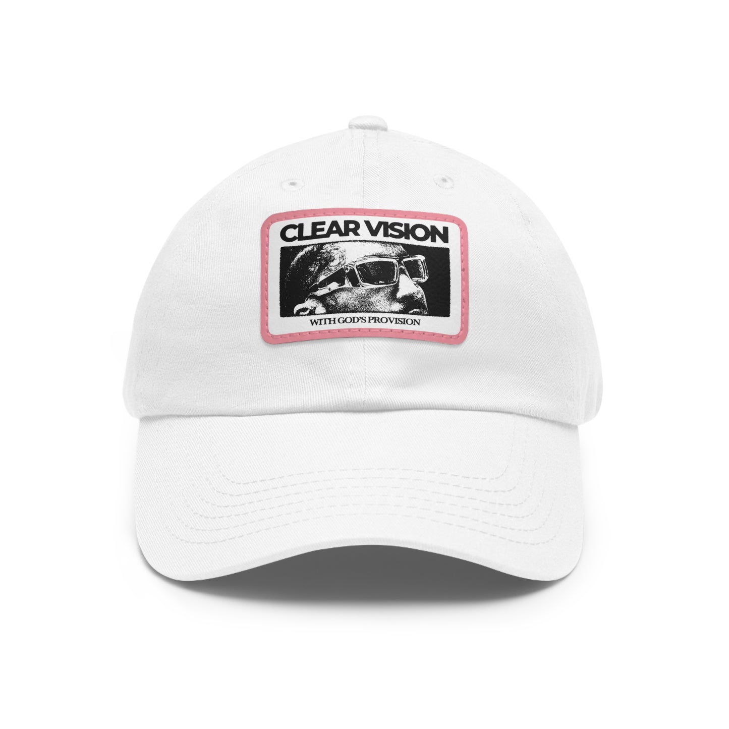 Stylish Dad Hat with Leather Patch - Clear Vision
