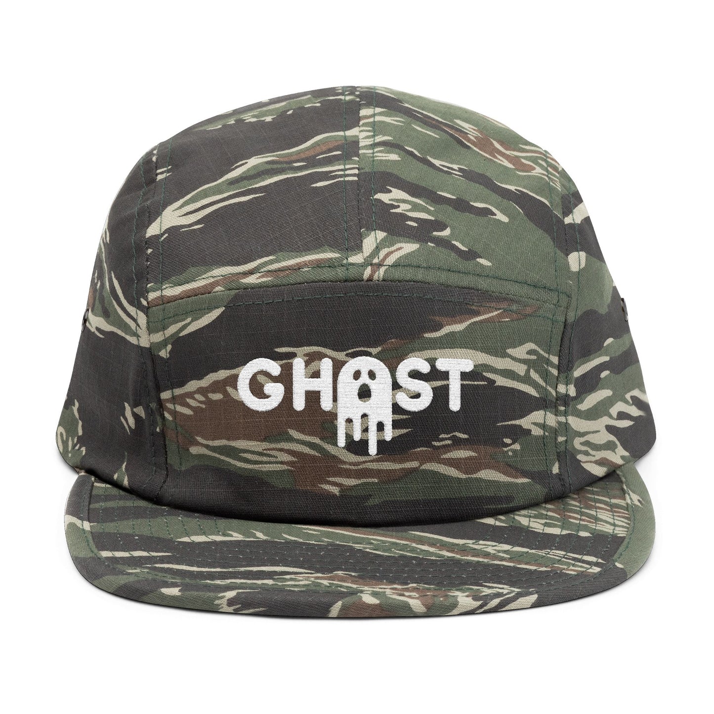 Ghost Embroidered 5 Panel Cap - Urban Style Hat for Trendsetters